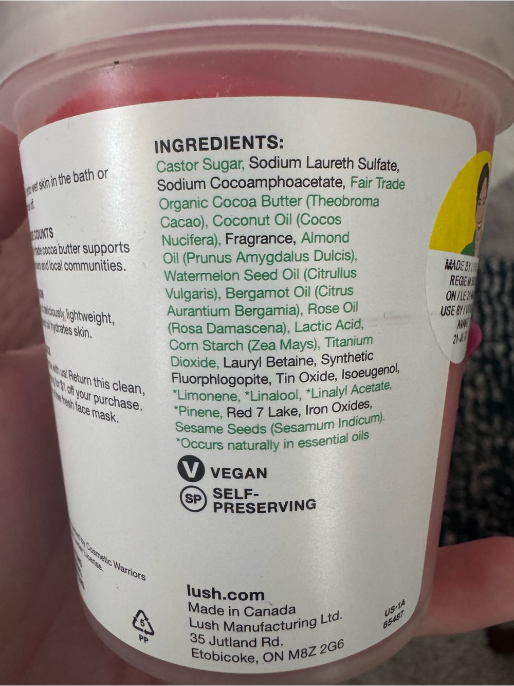 Lush Kitchen NEW Watermelon Sugar Body Scrub - Picture 3 of 5